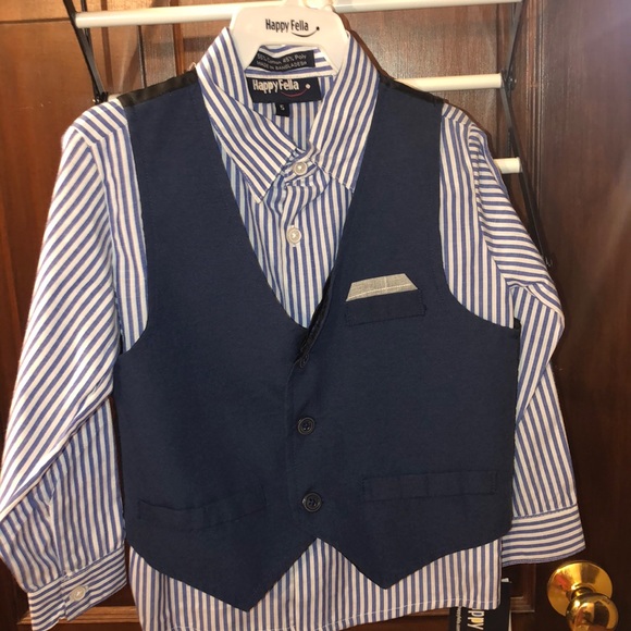 Other - Boys size 5 button down shirt with vest